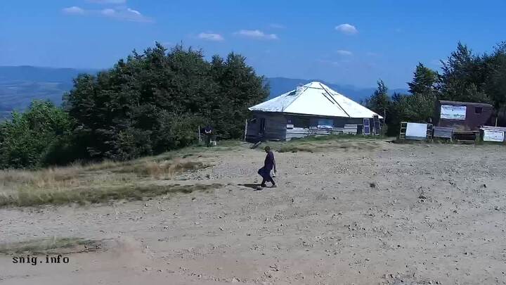 Pyłypeć — Widok na stację górną wyciągu krzesełkowego