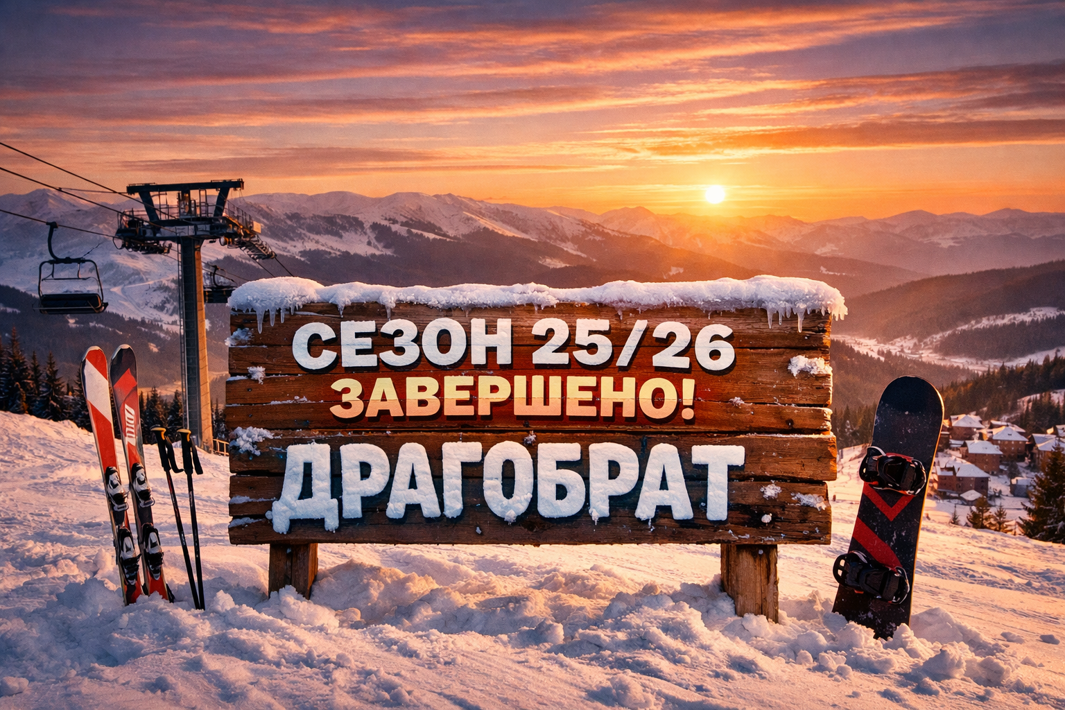 🏔️ Сезон на Драгобраті завершується 27 березня
