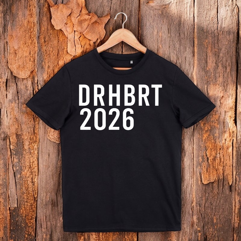 Чоловіча футболка DRHBRT 2026 (білий принт)